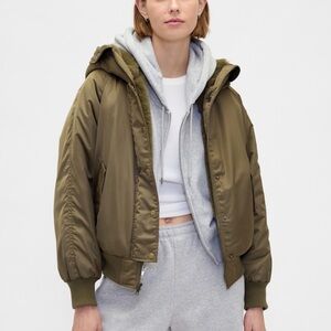 GAP Olive Bomber Jacket with Hood